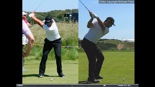 Jon Rahm golf swing  Long Iron faceon amp downtheline July 2017 [upl. by Anoj]