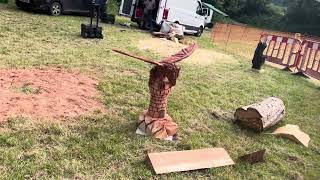 A fabulous range of wooden sculpture at Caerleon festival 2024 [upl. by Shushan]