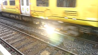 Merseyrail 507 009 making arcs at Birkdale station [upl. by Uohk867]