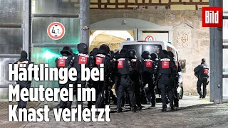 Gefängnismeuterei Polizei stürmt Knast in Thüringen  JVA Untermaßfeld [upl. by Eilema]